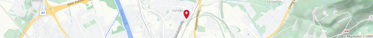 Map representation of the location for Apotheke Itzling Zur Sonne in 5020 Salzburg
